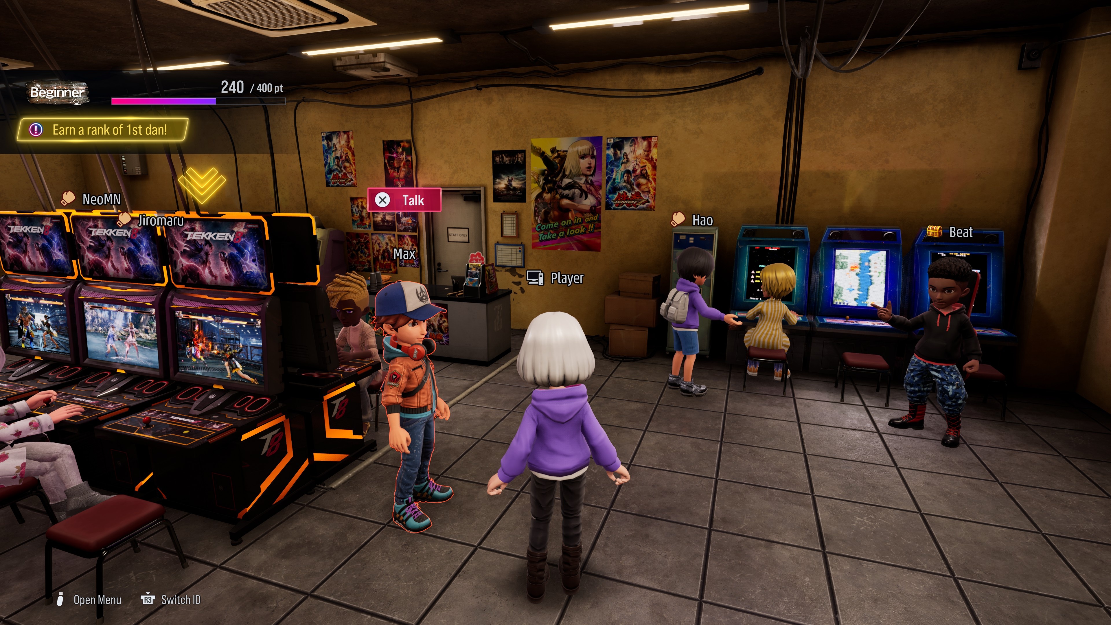 (Arcade Quest - это совершенно новый режим игры, в котором вы создаете аватара и играете с ним в виртуальной аркаде, отдельной от основной игры)
