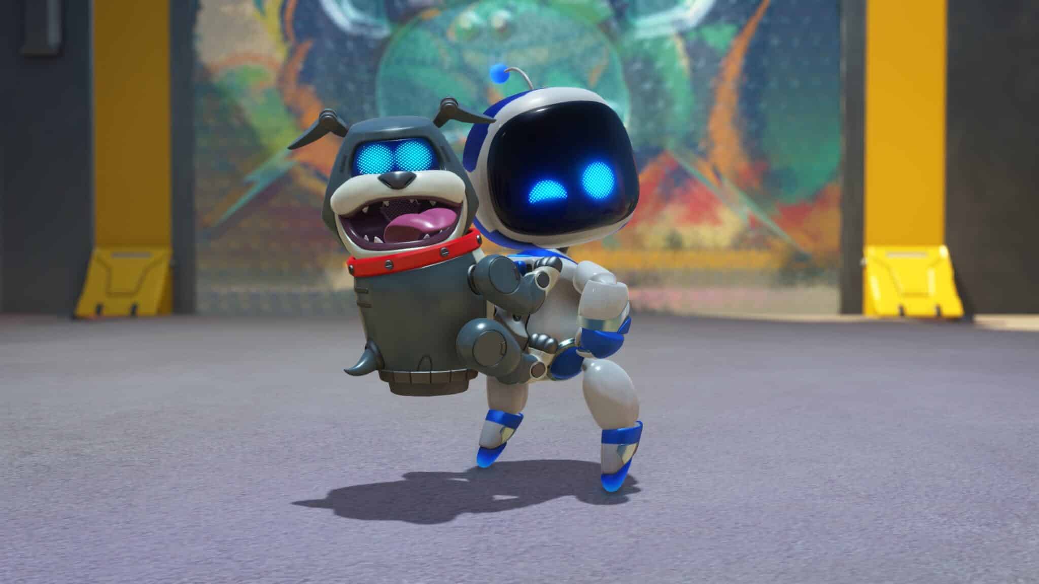 (With Barkster on his back, Astro Bot can ignite a boost.)