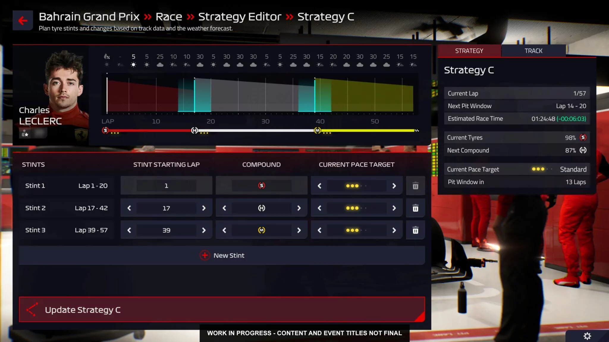 Even during the race, we can still adjust the strategy. That's especially important with safety cars or weather changes.