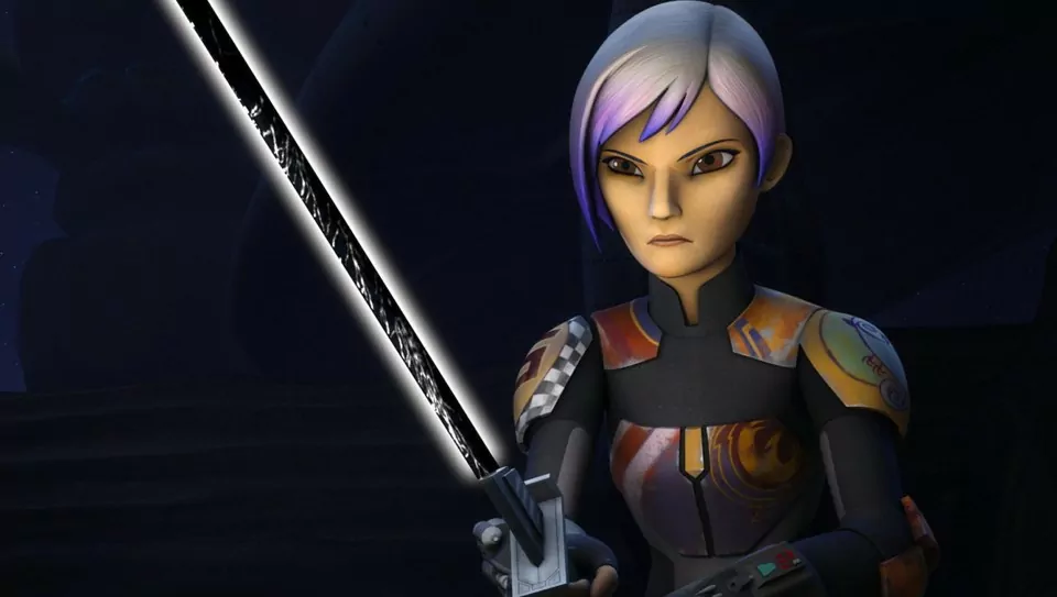 Sabine Wren en la serie animada de Star Wars Rebels. Fuente de la imagen: Disney/Lucasfilm