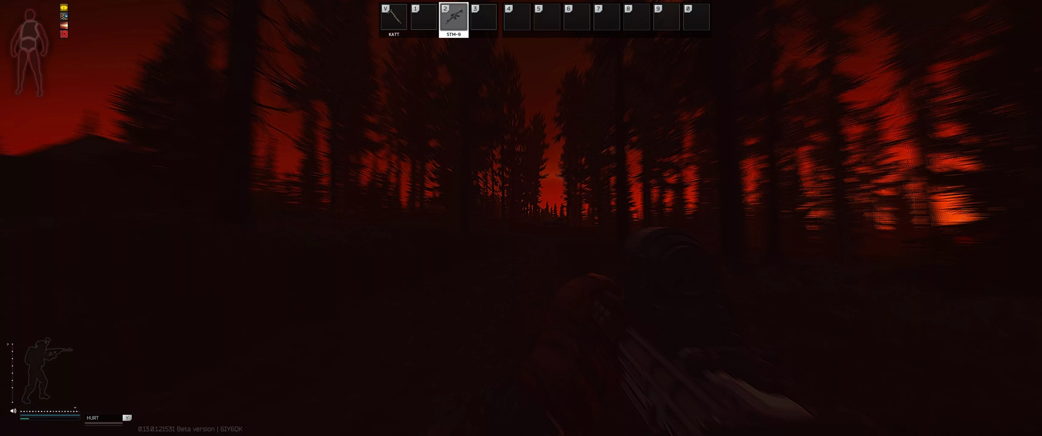 (Running across an unknown map while badly injured is really scary especially when it gets dark.)