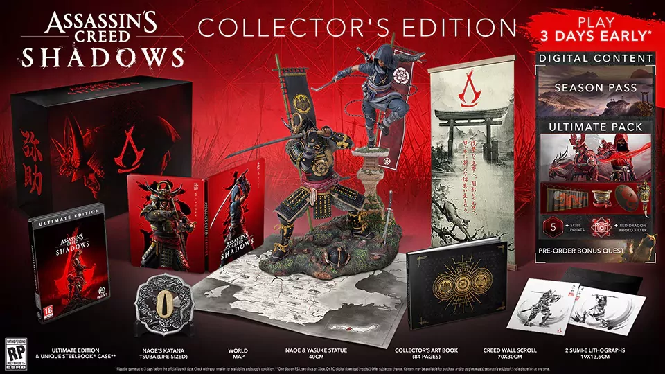 (La Collectors Edition è il pacchetto più grande e più costoso.)